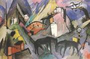 Franz Marc The Unfortunate Land of Tirol (mk34) oil painting